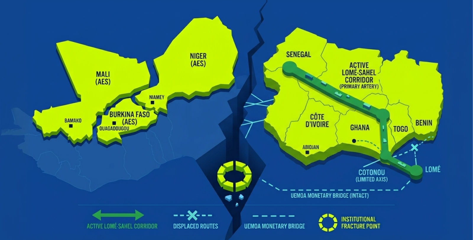 The Sahelian Fracture: Regional Fragmentation and the Corridor Realignment
